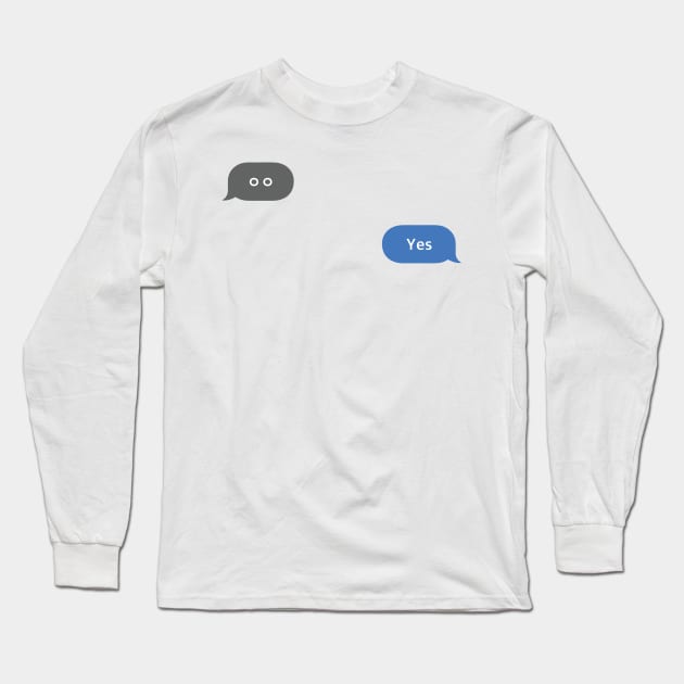 Korean Slang Chat Word ㅇㅇ Meanings - Yes Long Sleeve T-Shirt by SIMKUNG